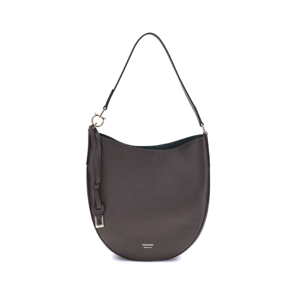 Ferragamo Schultertasche aus Kalbshaut Bos Taurus in Braun
